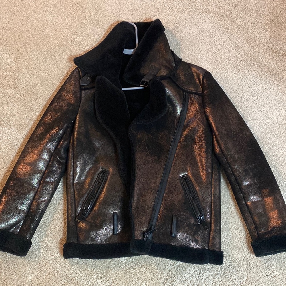 Sunset and spring metallic Moto jacket - absolutely adorable!